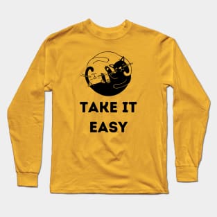 Take it easy yin yang cat Long Sleeve T-Shirt